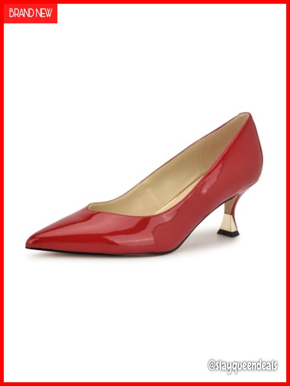 Nine West Ariella Pointy Toe Stiletto Pump Faux Patent